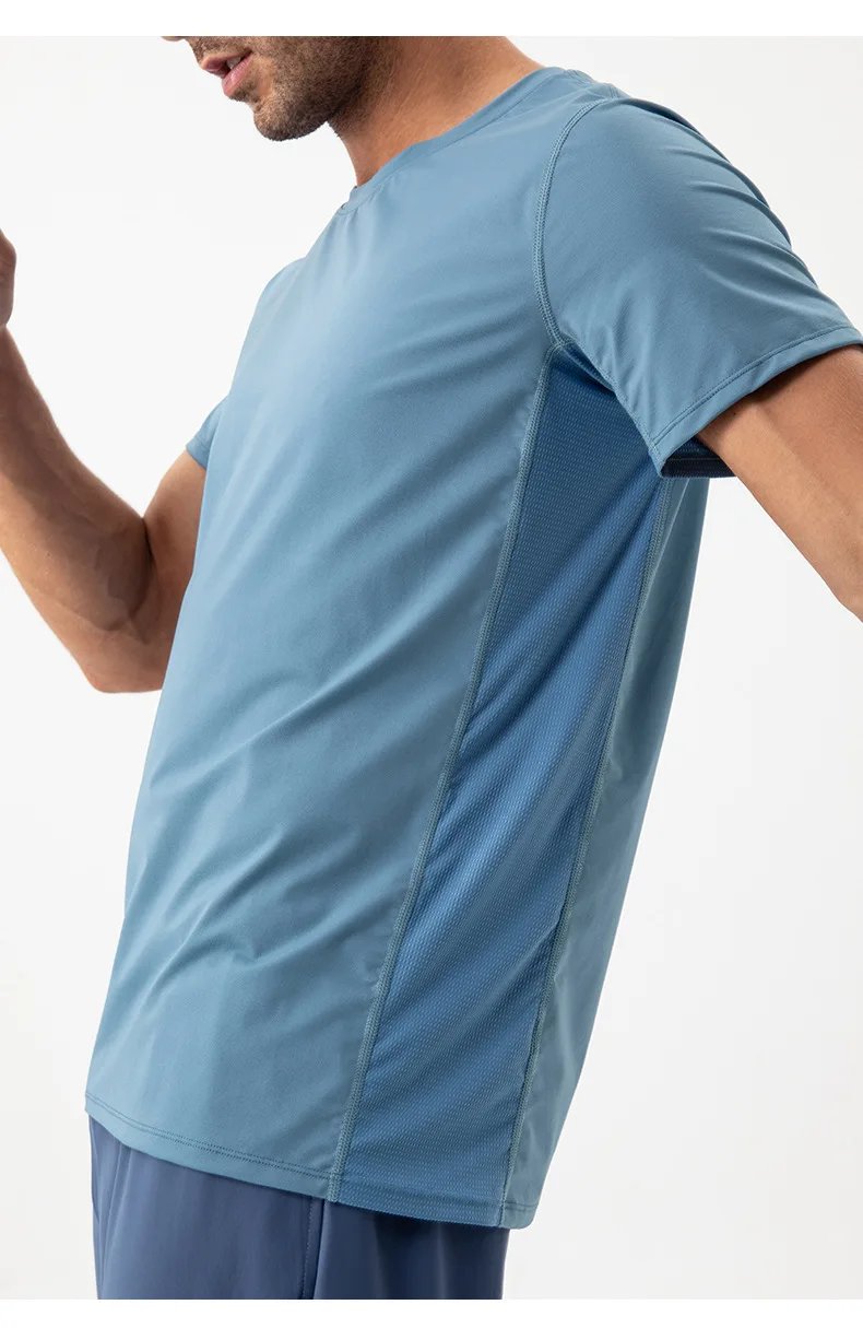 Quick Dry Sports T-Shirt Short Sleeve Men's Gym Fitness Training Tops Tee Man Running Workouts Sweatshirt Fitness Clothes Quick Dry Sports T-Shirt Short Sleeve Men's Gym Fitness Training Tops Tee Man Running Workouts Sweatshirt Fitness Clothes
