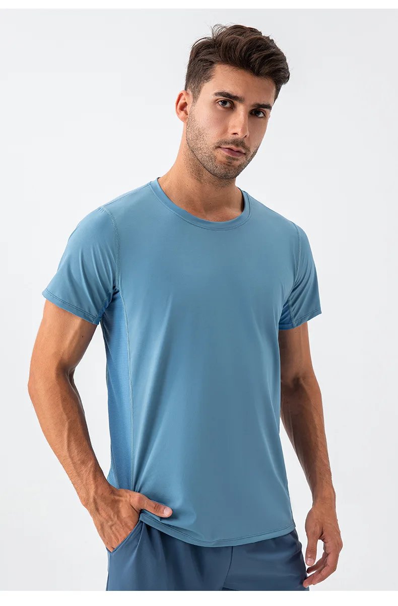 Quick Dry Sports T-Shirt Short Sleeve Men's Gym Fitness Training Tops Tee Man Running Workouts Sweatshirt Fitness Clothes Quick Dry Sports T-Shirt Short Sleeve Men's Gym Fitness Training Tops Tee Man Running Workouts Sweatshirt Fitness Clothes