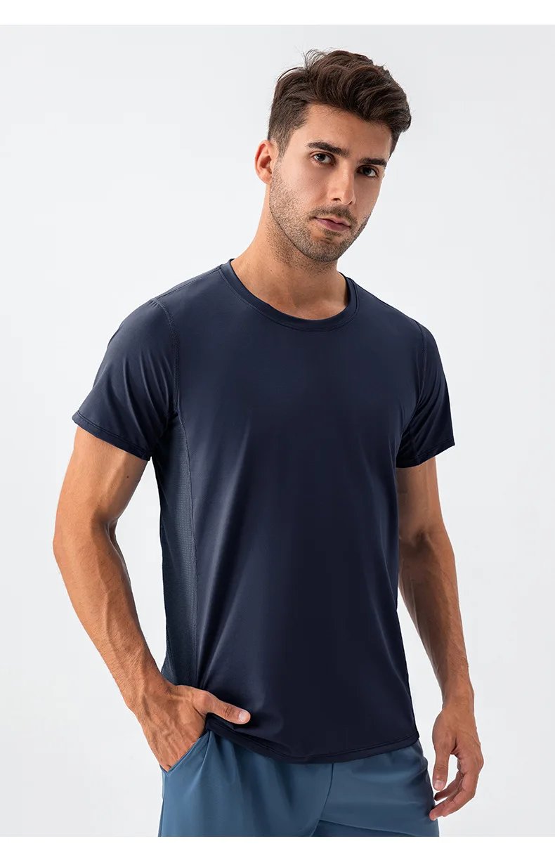 Quick Dry Sports T-Shirt Short Sleeve Men's Gym Fitness Training Tops Tee Man Running Workouts Sweatshirt Fitness Clothes Quick Dry Sports T-Shirt Short Sleeve Men's Gym Fitness Training Tops Tee Man Running Workouts Sweatshirt Fitness Clothes