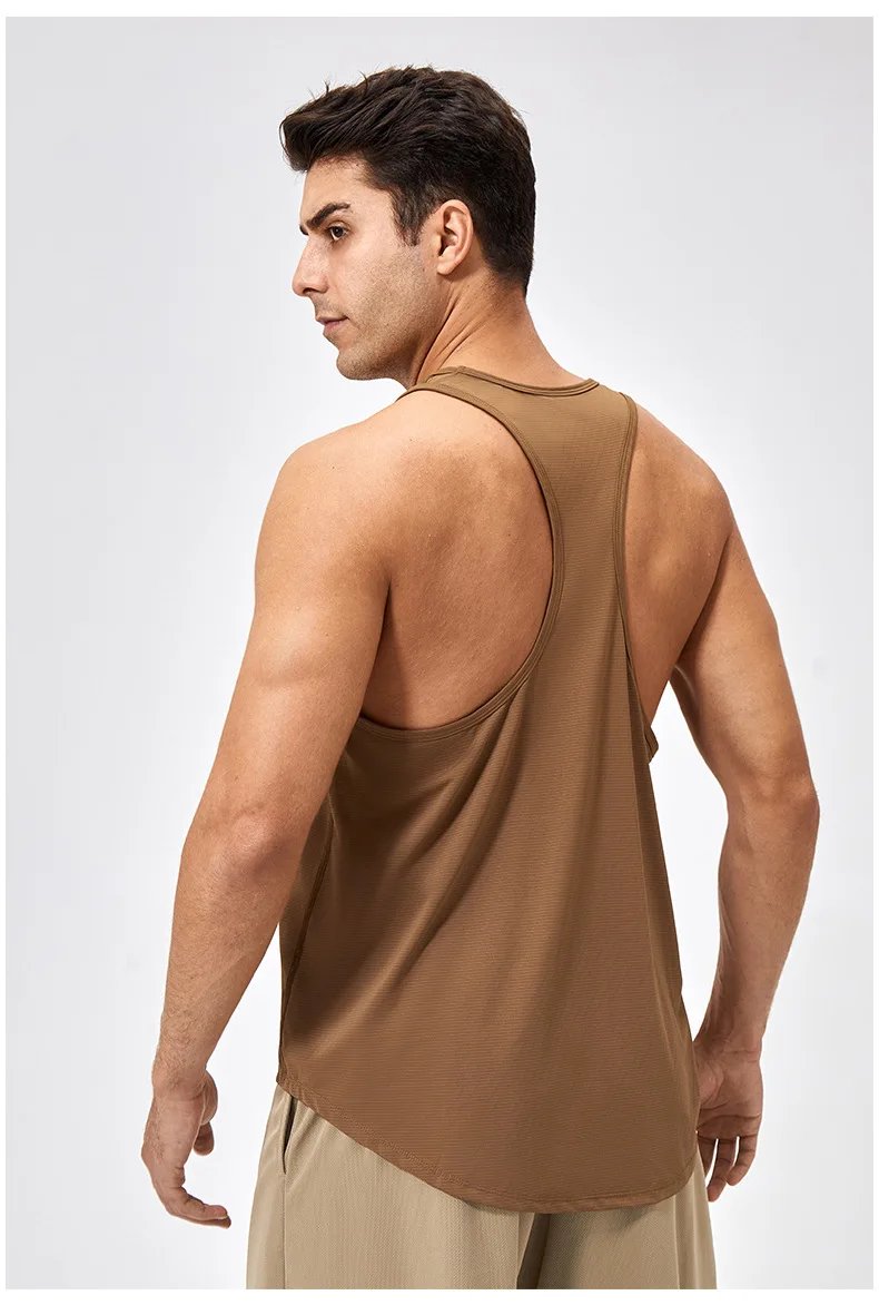 Men's Sleeveless Shirt Fitness Training Clothes Quick-drying Loose Gym Bodybuilding Tank Top Summer Men Solid Color Workout Vest Men's Sleeveless Shirt Fitness Training Clothes Quick-drying Loose Gym Bodybuilding Tank Top Summer Men Solid Color Workout Vest