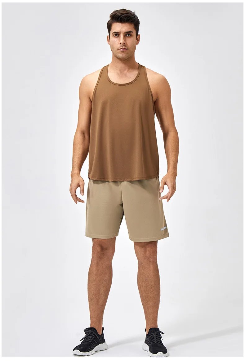 Men's Sleeveless Shirt Fitness Training Clothes Quick-drying Loose Gym Bodybuilding Tank Top Summer Men Solid Color Workout Vest Men's Sleeveless Shirt Fitness Training Clothes Quick-drying Loose Gym Bodybuilding Tank Top Summer Men Solid Color Workout Vest