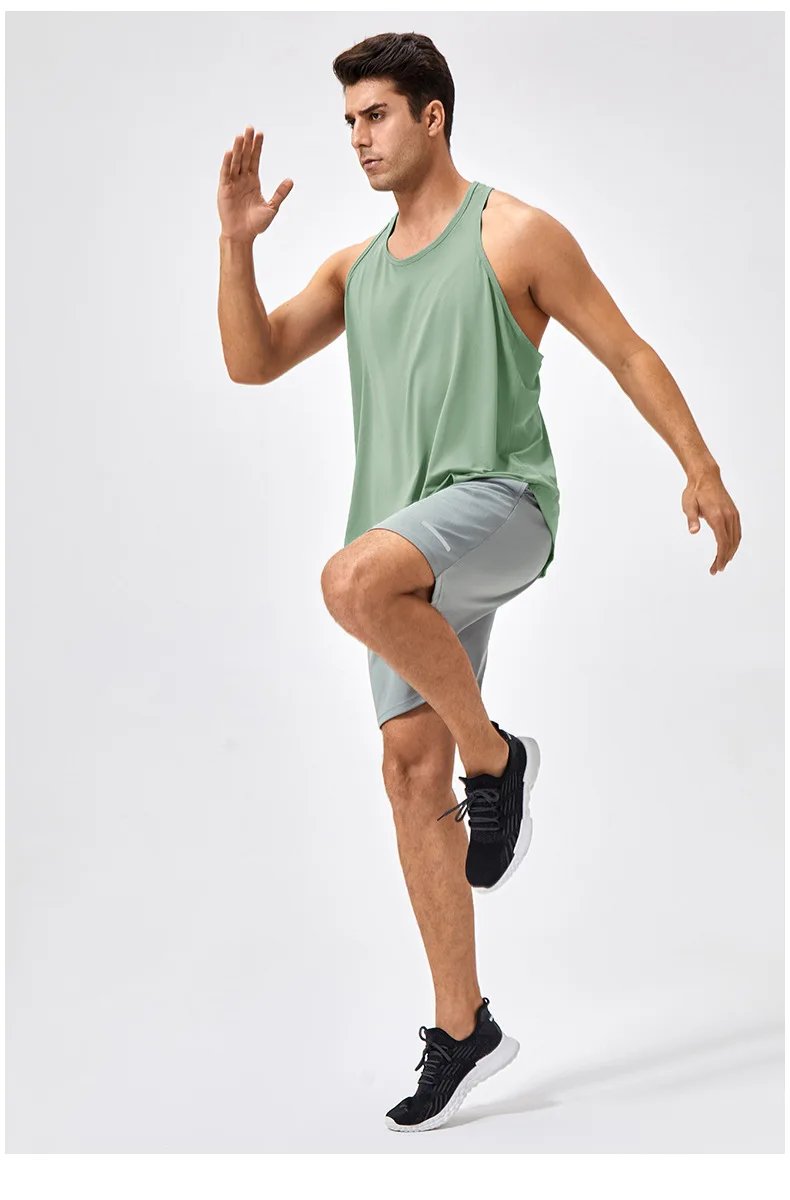 Men's Sleeveless Shirt Fitness Training Clothes Quick-drying Loose Gym Bodybuilding Tank Top Summer Men Solid Color Workout Vest Men's Sleeveless Shirt Fitness Training Clothes Quick-drying Loose Gym Bodybuilding Tank Top Summer Men Solid Color Workout Vest
