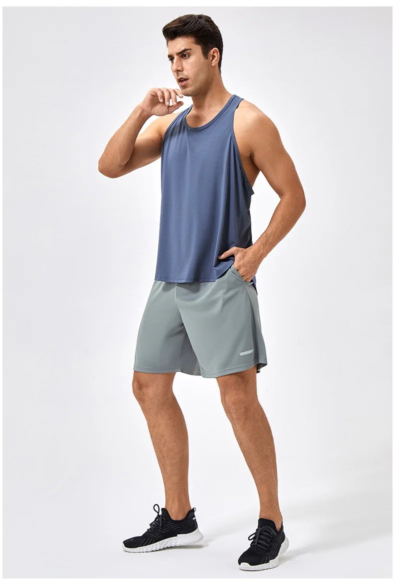 Men's Sleeveless Shirt Fitness Training Clothes Quick-drying Loose Gym Bodybuilding Tank Top Summer Men Solid Color Workout Vest Men's Sleeveless Shirt Fitness Training Clothes Quick-drying Loose Gym Bodybuilding Tank Top Summer Men Solid Color Workout Vest