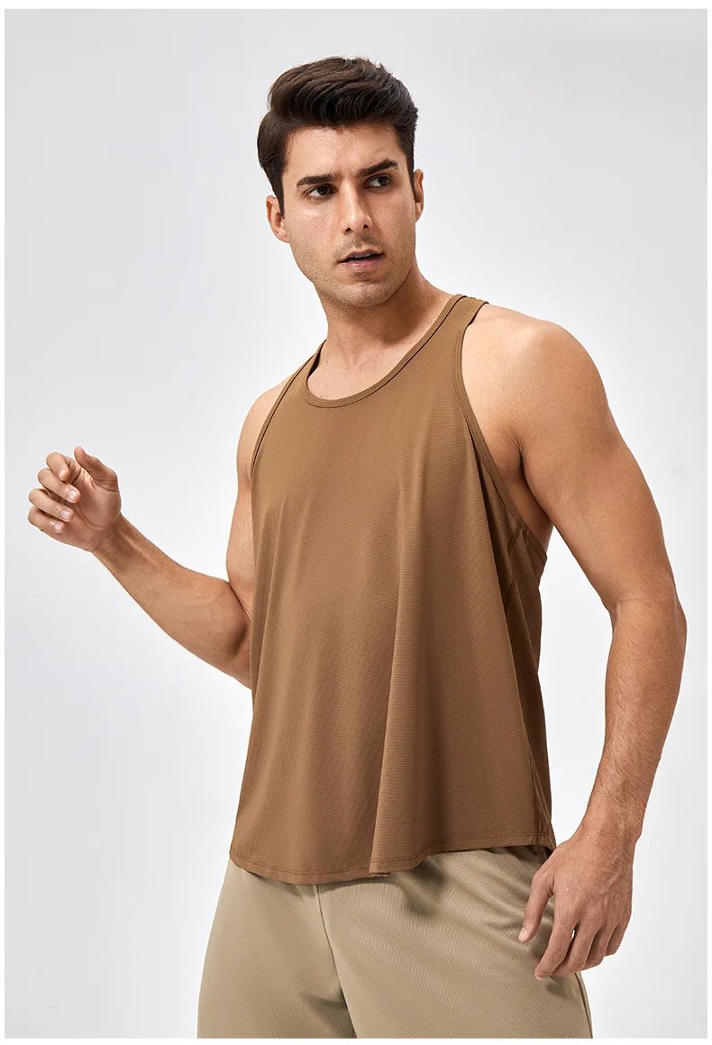 Men's Sleeveless Shirt Fitness Training Clothes Quick-drying Loose Gym Bodybuilding Tank Top Summer Men Solid Color Workout Vest Men's Sleeveless Shirt Fitness Training Clothes Quick-drying Loose Gym Bodybuilding Tank Top Summer Men Solid Color Workout Vest