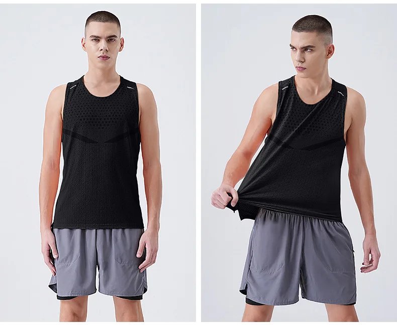 2026 Running Tank Top Men Summer Sport Gym Vest Quick Dry Elastic Training Sports Vest Man Fitness Bodybuilding Sleeveless Shirt 2026 Running Tank Top Men Summer Sport Gym Vest Quick Dry Elastic Training Sports Vest Man Fitness Bodybuilding Sleeveless Shirt