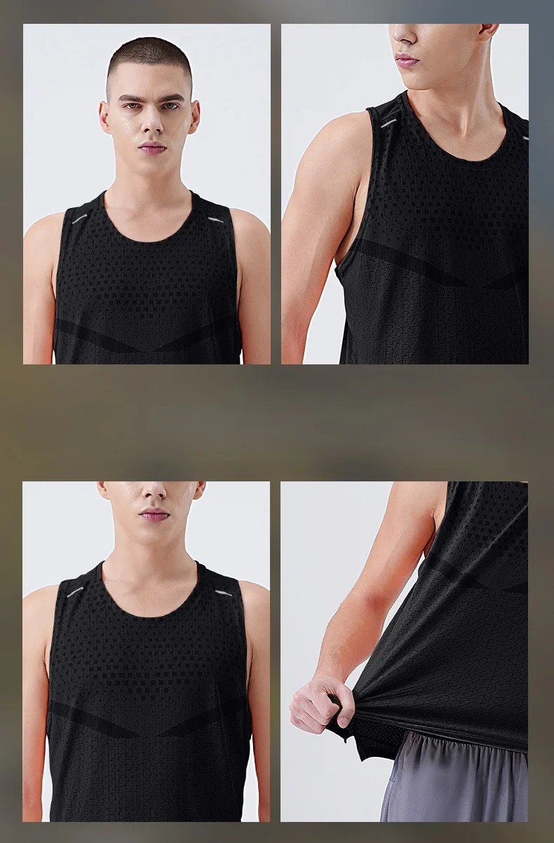 2026 Running Tank Top Men Summer Sport Gym Vest Quick Dry Elastic Training Sports Vest Man Fitness Bodybuilding Sleeveless Shirt 2026 Running Tank Top Men Summer Sport Gym Vest Quick Dry Elastic Training Sports Vest Man Fitness Bodybuilding Sleeveless Shirt