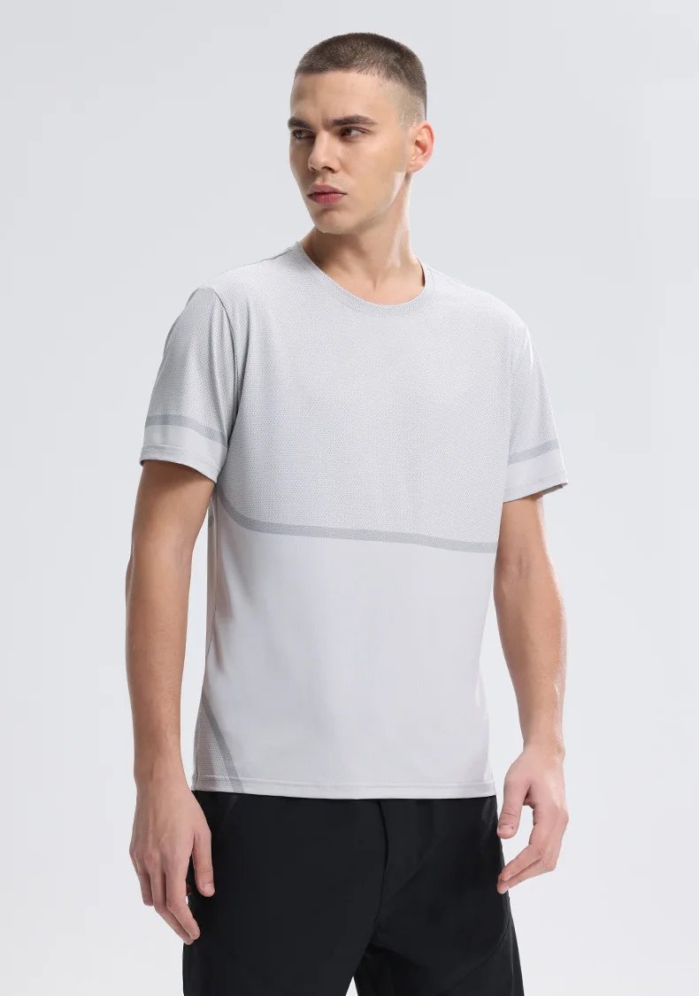 Summer Men's Running T-shirt Short Sleeve Sportswear Men Ice Silk Top Quick Dry Workout Tee Breathable Fitness Sports Sweatshirt Summer Men's Running T-shirt Short Sleeve Sportswear Men Ice Silk Top Quick Dry Workout Tee Breathable Fitness Sports Sweatshirt