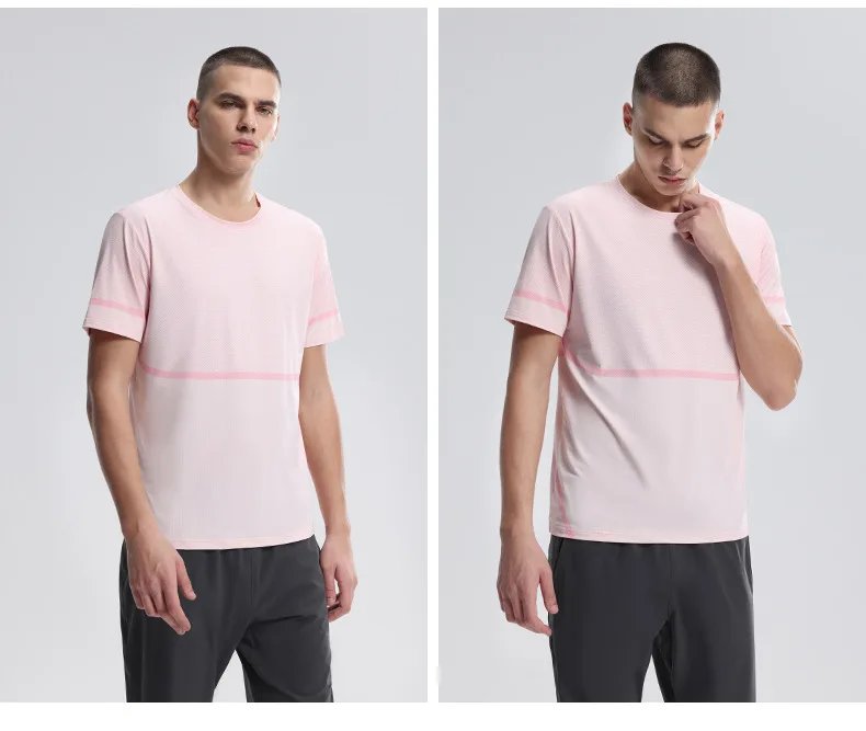 Summer Men's Running T-shirt Short Sleeve Sportswear Men Ice Silk Top Quick Dry Workout Tee Breathable Fitness Sports Sweatshirt Summer Men's Running T-shirt Short Sleeve Sportswear Men Ice Silk Top Quick Dry Workout Tee Breathable Fitness Sports Sweatshirt