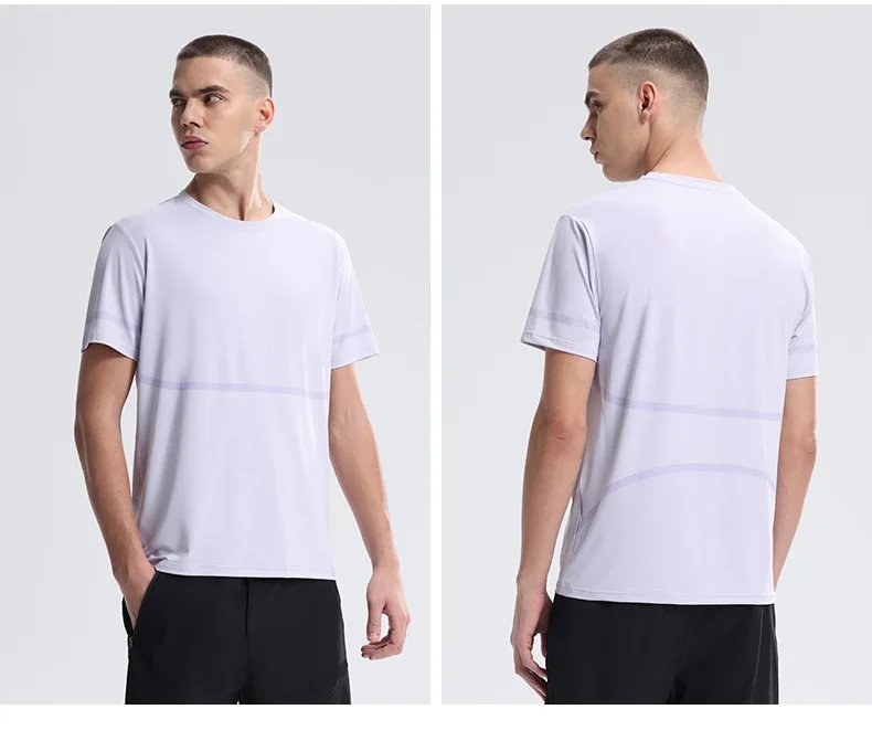 Summer Men's Running T-shirt Short Sleeve Sportswear Men Ice Silk Top Quick Dry Workout Tee Breathable Fitness Sports Sweatshirt Summer Men's Running T-shirt Short Sleeve Sportswear Men Ice Silk Top Quick Dry Workout Tee Breathable Fitness Sports Sweatshirt