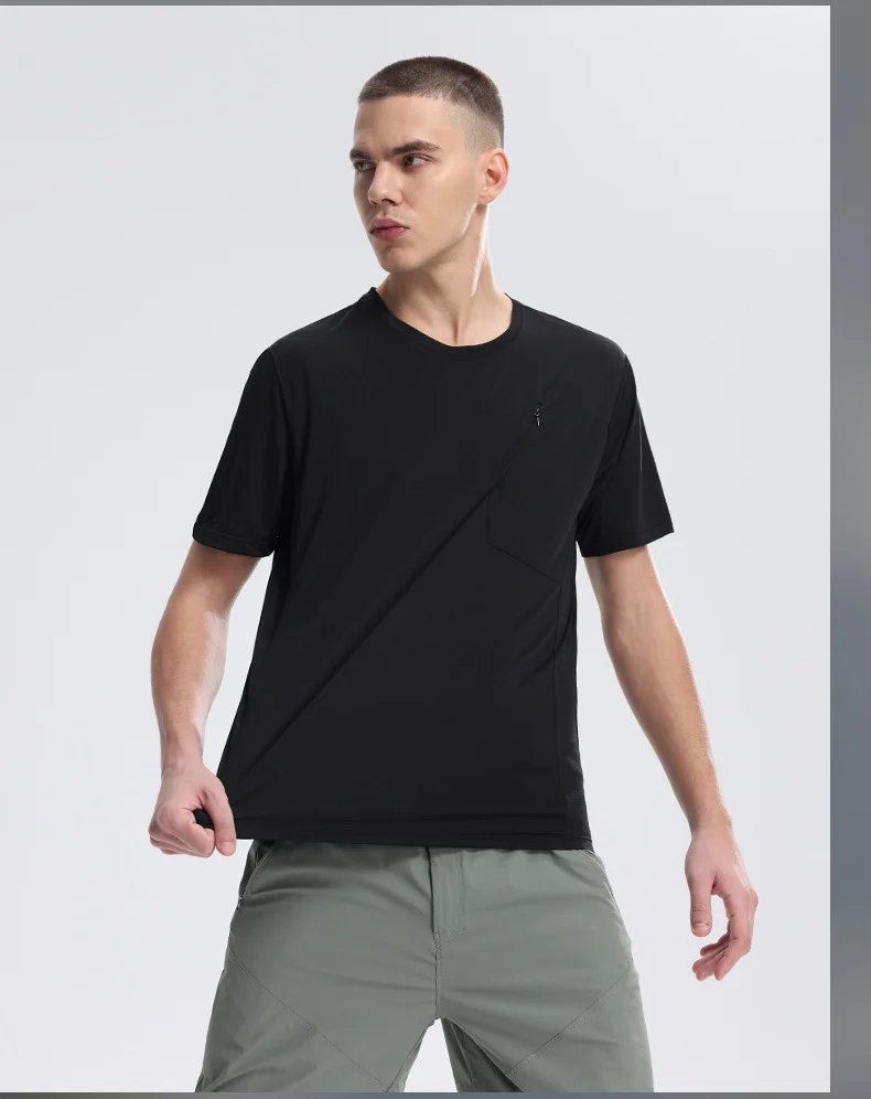 Men's Outdoor Sports T-shirt Sportswear Men Quick Dry Gym Short Sleeve Top Breathable Fitness Workout Sweatshirt Gym Clothes New Men's Outdoor Sports T-shirt Sportswear Men Quick Dry Gym Short Sleeve Top Breathable Fitness Workout Sweatshirt Gym Clothes New