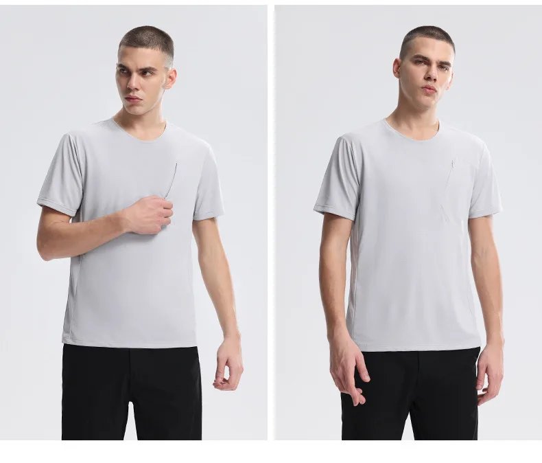 Men's Outdoor Sports T-shirt Sportswear Men Quick Dry Gym Short Sleeve Top Breathable Fitness Workout Sweatshirt Gym Clothes New Men's Outdoor Sports T-shirt Sportswear Men Quick Dry Gym Short Sleeve Top Breathable Fitness Workout Sweatshirt Gym Clothes New