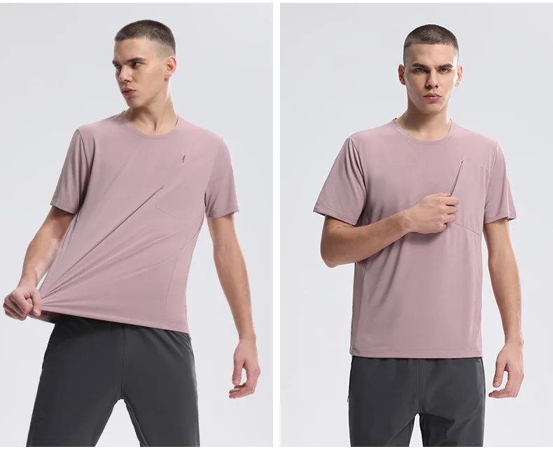 Men's Outdoor Sports T-shirt Sportswear Men Quick Dry Gym Short Sleeve Top Breathable Fitness Workout Sweatshirt Gym Clothes New Men's Outdoor Sports T-shirt Sportswear Men Quick Dry Gym Short Sleeve Top Breathable Fitness Workout Sweatshirt Gym Clothes New