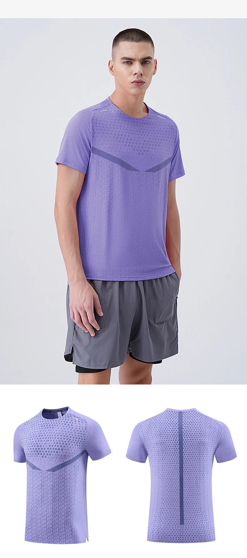 Men's Fitness Sports Ice Silk T-shirt Short Sleeves Summer Gym Running Fitness Tops Tee Outdoor Recreation Breathable T-Shirt Men's Fitness Sports Ice Silk T-shirt Short Sleeves Summer Gym Running Fitness Tops Tee Outdoor Recreation Breathable T-Shirt