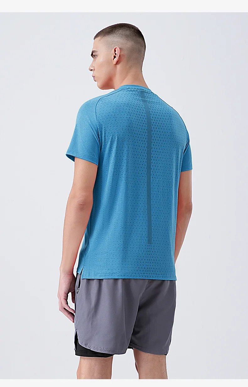 Men's Fitness Sports Ice Silk T-shirt Short Sleeves Summer Gym Running Fitness Tops Tee Outdoor Recreation Breathable T-Shirt Men's Fitness Sports Ice Silk T-shirt Short Sleeves Summer Gym Running Fitness Tops Tee Outdoor Recreation Breathable T-Shirt