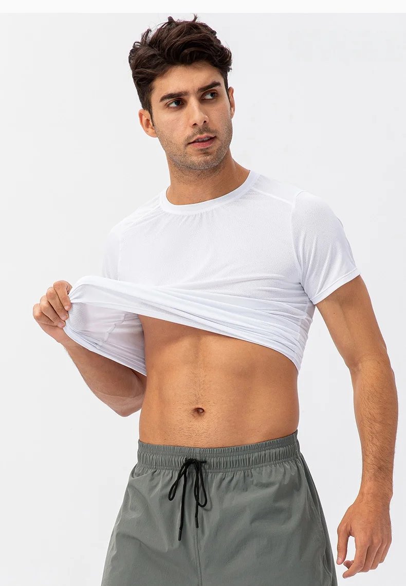 Men's Summer Outdoor Running T-Shirt Short Sleeve Tee Male Gym Fitness Sport Breathable Tops Casual Workouts Sweatshirt Clothing Men's Summer Outdoor Running T-Shirt Short Sleeve Tee Male Gym Fitness Sport Breathable Tops Casual Workouts Sweatshirt Clothing