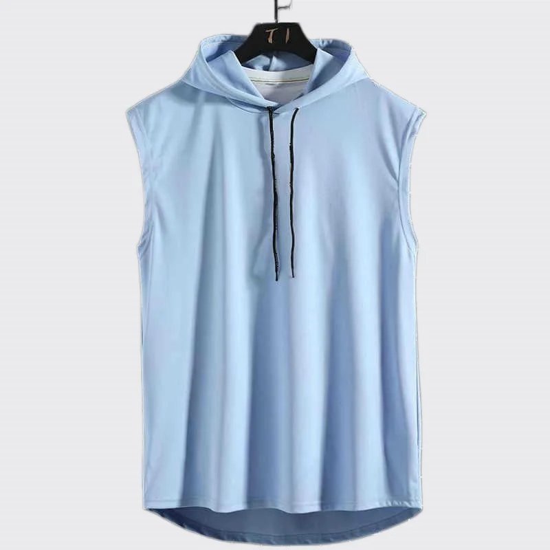 Men Hooded Running Vest Summer Fitness Sleeveless Shirt Quick Dry Bodybuilding Gym Tank Top Sports Singlets Men's Athletic Wear Men Hooded Running Vest Summer Fitness Sleeveless Shirt Quick Dry Bodybuilding Gym Tank Top Sports Singlets Men's Athletic Wear