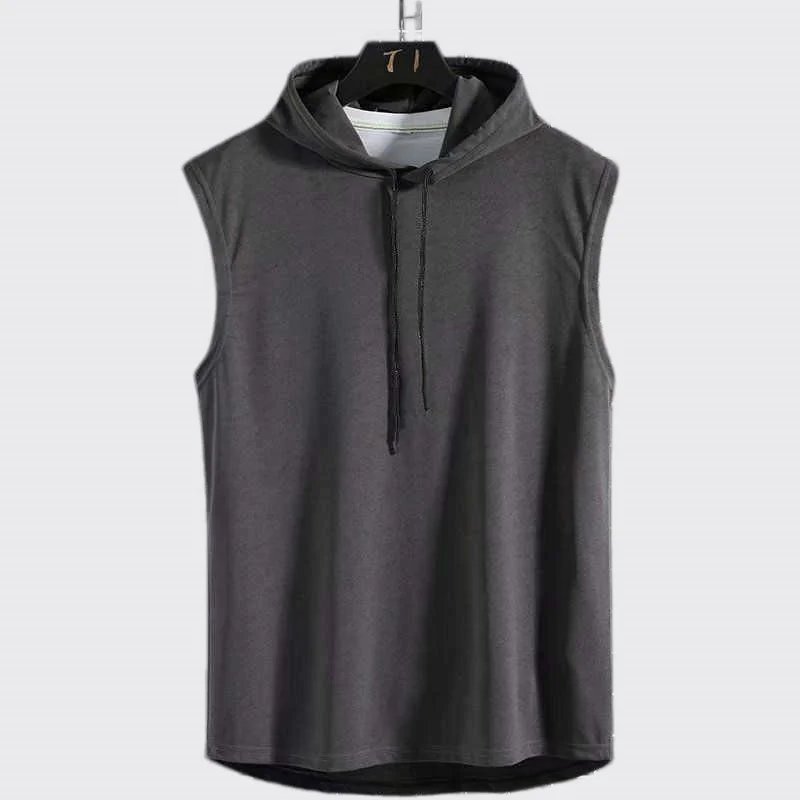 Men Hooded Running Vest Summer Fitness Sleeveless Shirt Quick Dry Bodybuilding Gym Tank Top Sports Singlets Men's Athletic Wear Men Hooded Running Vest Summer Fitness Sleeveless Shirt Quick Dry Bodybuilding Gym Tank Top Sports Singlets Men's Athletic Wear