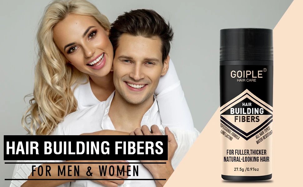 GOIPLE Professional Hair Building Fibers Powder Waterproof Long Lasting Unisex Natural Thickening Hair Anti-loss Fiber Products GOIPLE Professional Hair Building Fibers Powder Waterproof Long Lasting Unisex Natural Thickening Hair Anti-loss Fiber Products