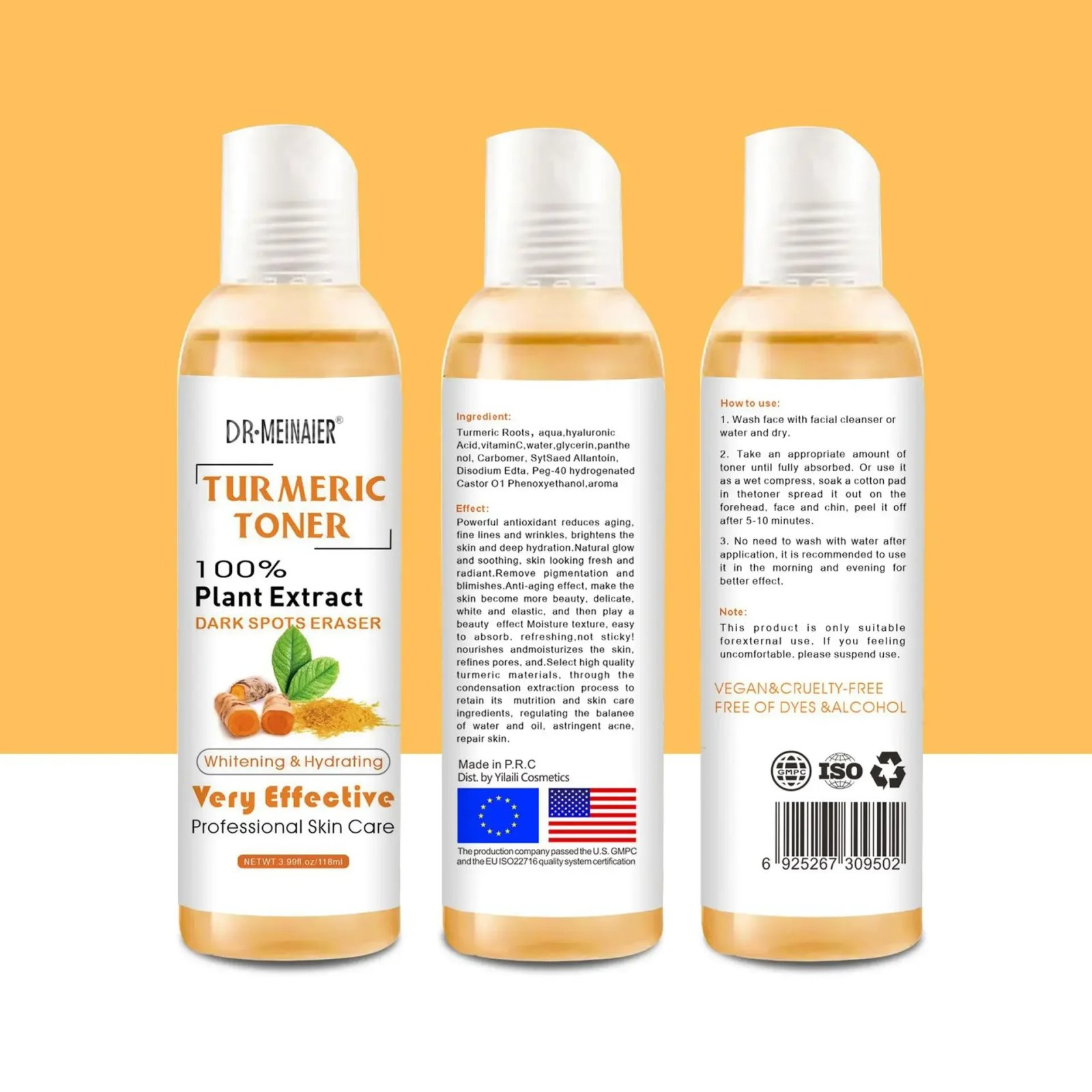 Turmeric Toner Brightening Face Serum Dark Corrector Whitening Serum Moisturizing Vitamin C Ginger Essence Korean Cosmetics Turmeric Toner Brightening Face Serum Dark Corrector Whitening Serum Moisturizing Vitamin C Ginger Essence Korean Cosmetics