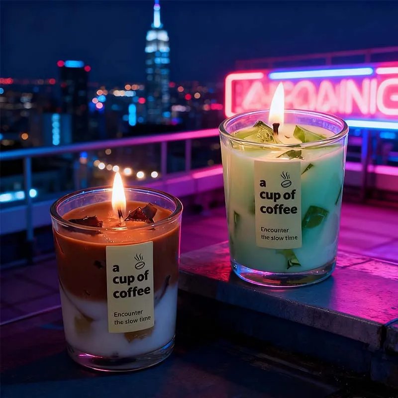 Coffee scented candle glass - Image 4
