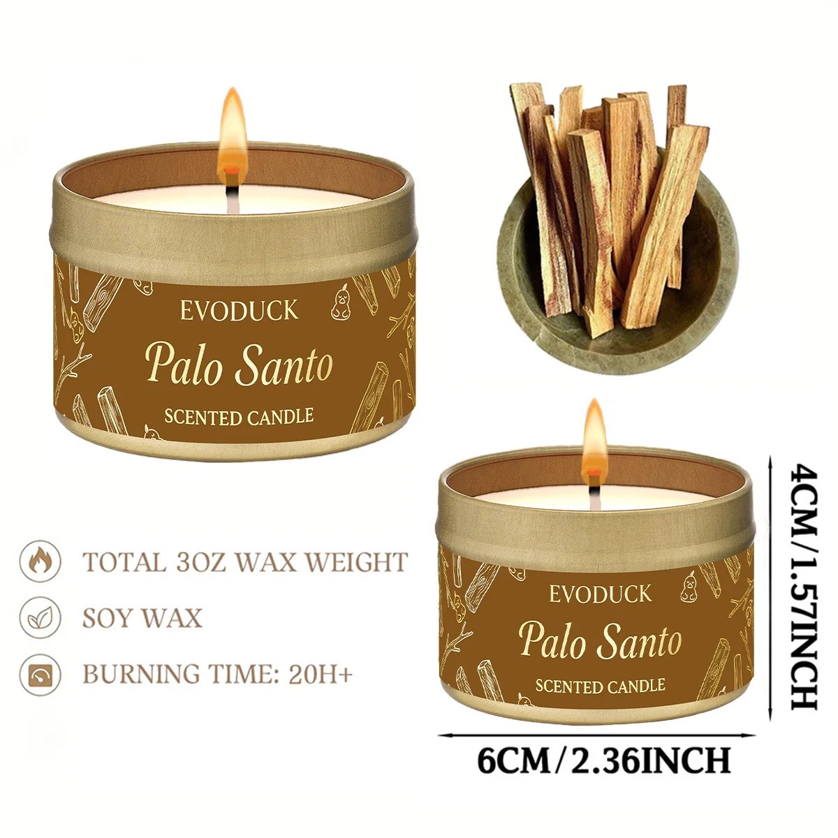 Palo Santo Scented Candles Premium Palo Santo Purify Elevate Energy Cleansing Candle for Meditation Winter Gifts Gift For Woman