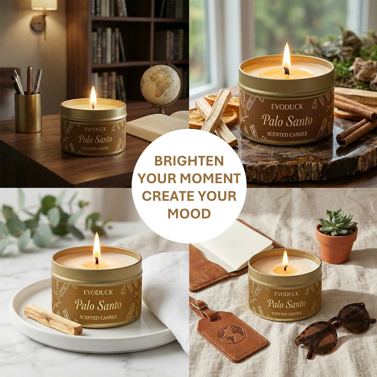 Palo Santo Scented Candles Premium Palo Santo Purify Elevate Energy Cleansing Candle for Meditation Winter Gifts Gift For Woman