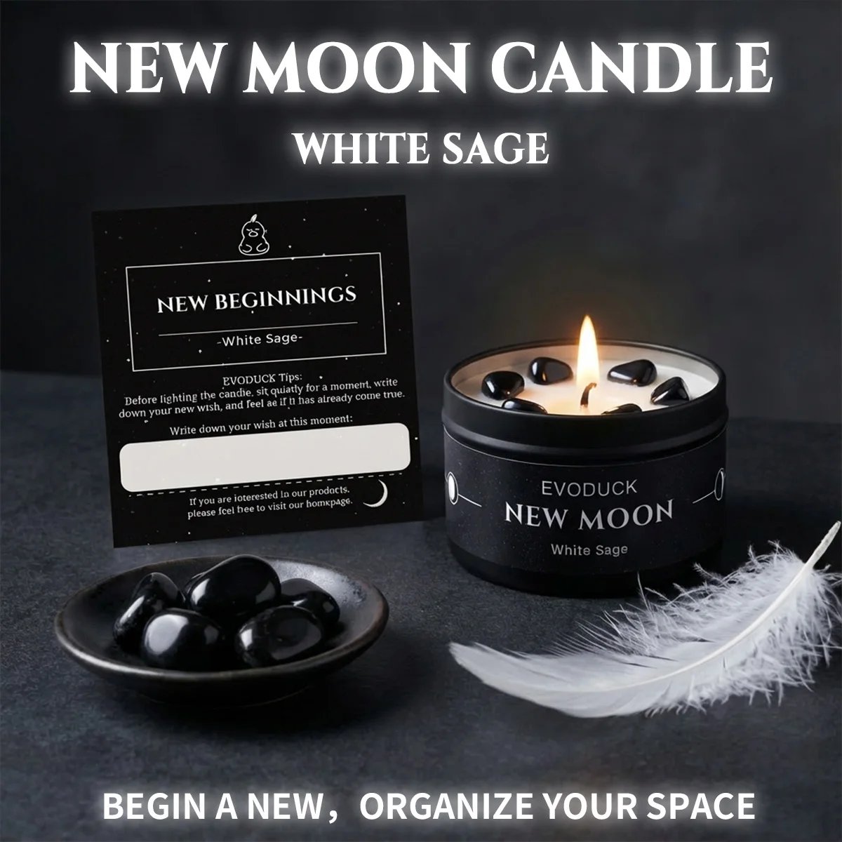4PCS Moon Phase Crystal Scented Candle Set, 3oz Natural Soy Wax Tin Candles, White Sage, Lemongrass, Jasmine and Lavender Aromatherapy, New Moon Ritual Meditation Home Fragrance, Spiritual Birthday Christmas Gift for Women, Gift for Moon Rituals 4PCS Moon Phase Crystal Scented Candle Set, 3oz Natural Soy Wax Tin Candles, White Sage, Lemongrass, Jasmine and Lavender Aromatherapy, New Moon Ritual Meditation Home Fragrance, Spiritual Birthday Christmas Gift for Women, Gift for Moon Rituals