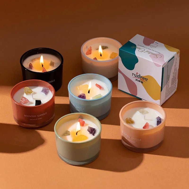 Round Pink Soybean Wax Scented Candle - Image 3