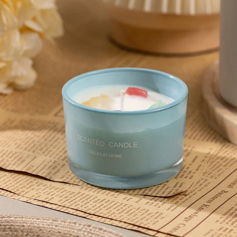 Round Pink Soybean Wax Scented Candle - Image 6