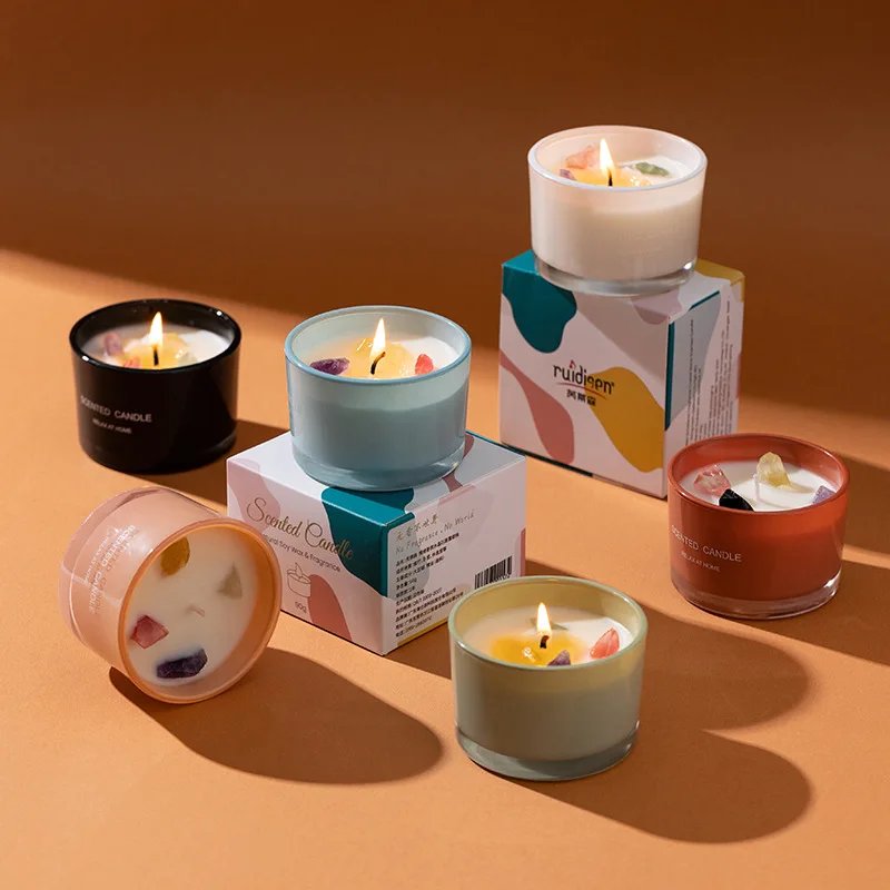 Round Pink Soybean Wax Scented Candle - Image 4
