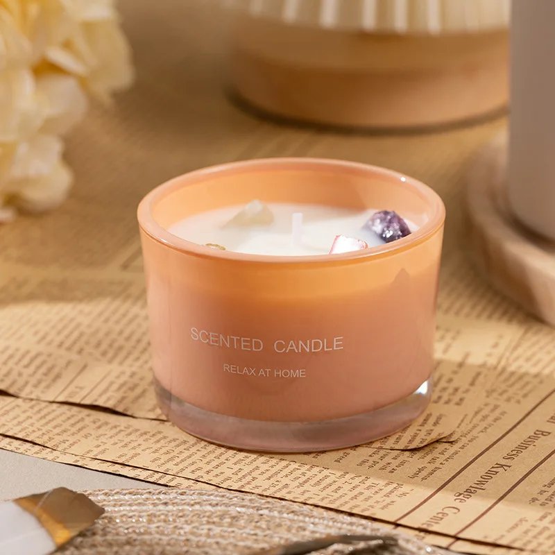 Round Pink Soybean Wax Scented Candle - Image 5